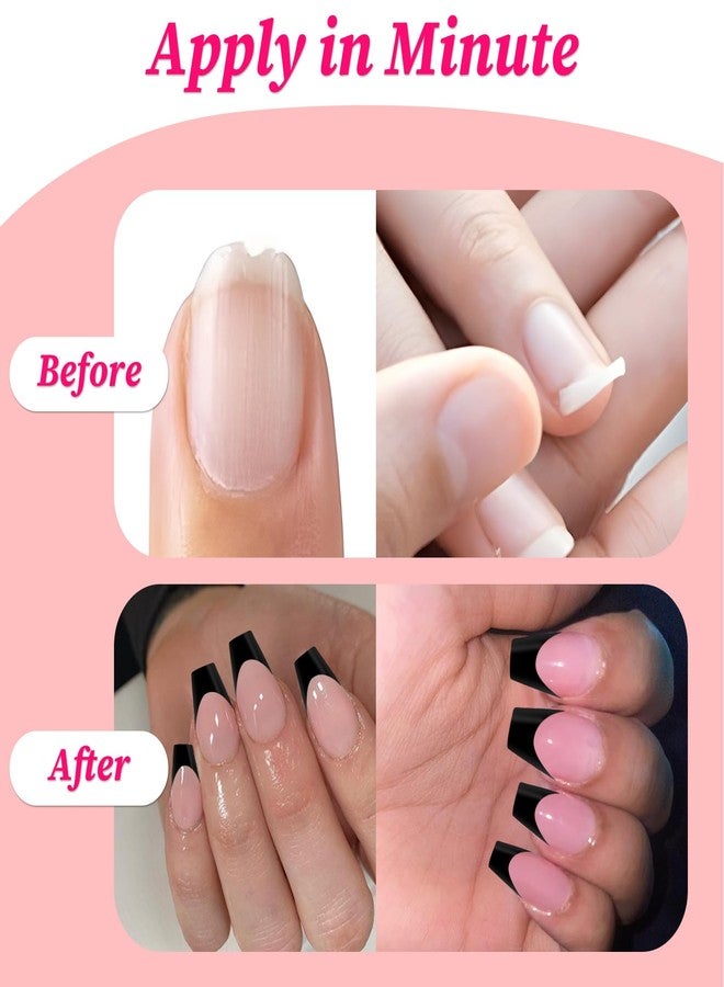 Lifextol 300pc Medium Coffin Nail Tips Fake Nails French Tip Press on Nails Medium Acrylic Nails Clear Nail Tips Full Cover False Nail Artificial Fingernail, 15 Sizes Matte Soft Gel Nail Extentions - Image 4